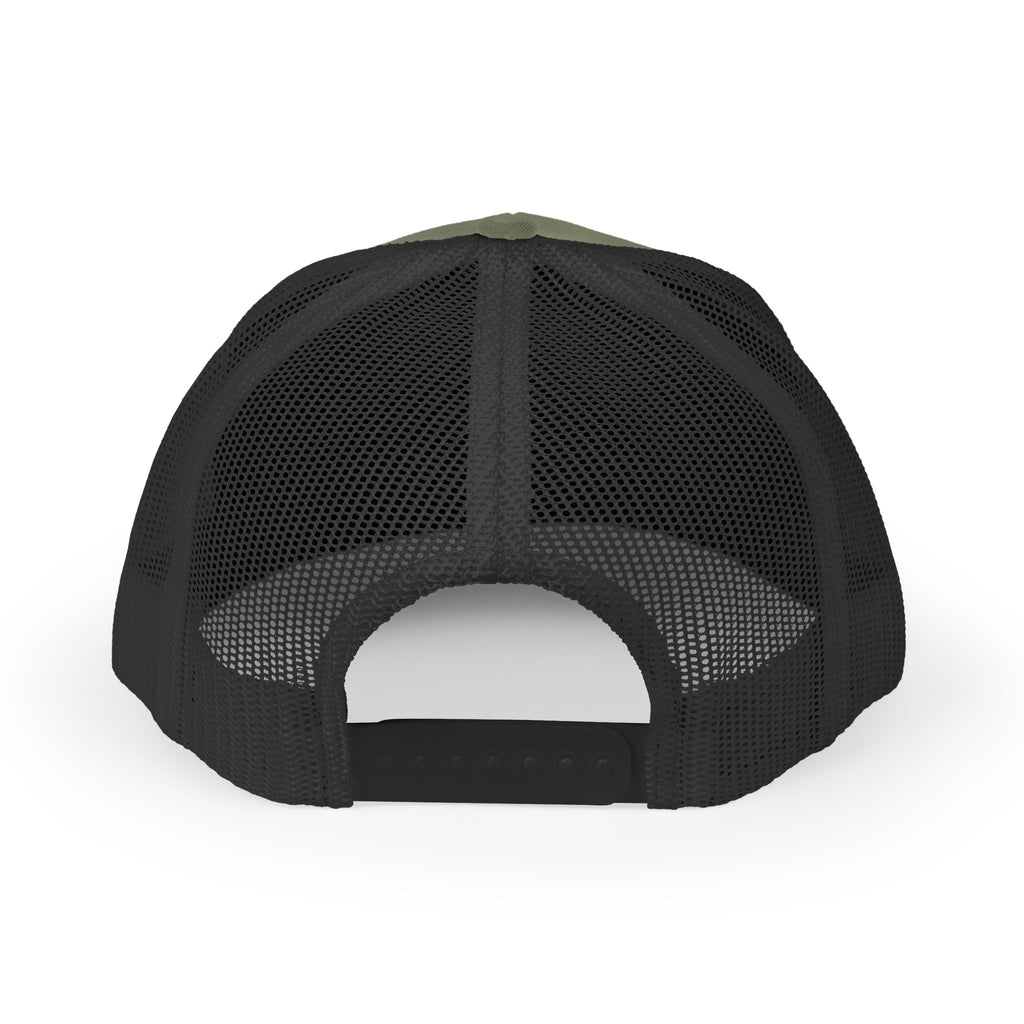 Trucker Cap — Retro Yellow Circle Badge Logo Snapback