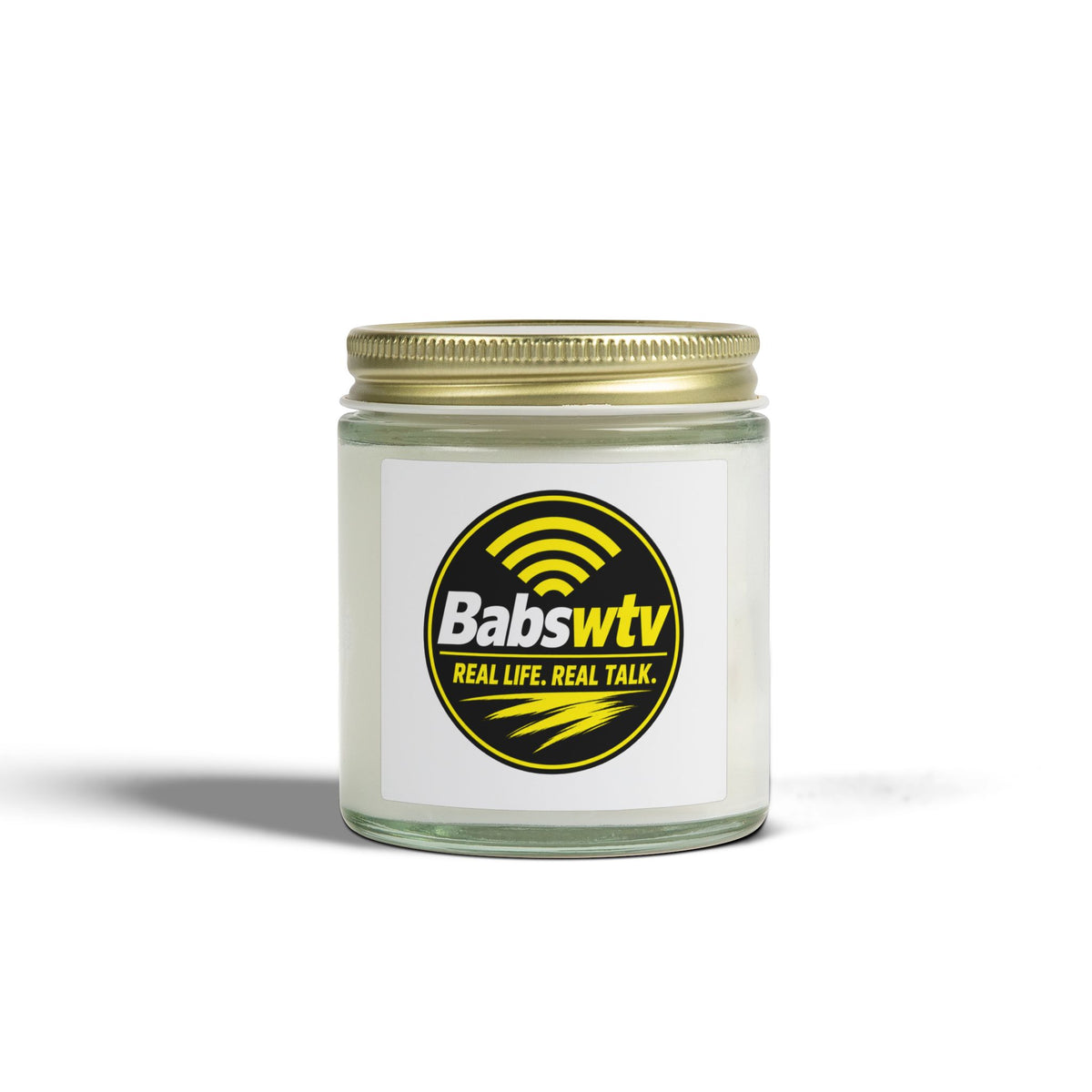 Coconut Apricot Scented Candle (4oz/9oz) — BabsWTV 'Real Life, Real Talk' Jar Candle