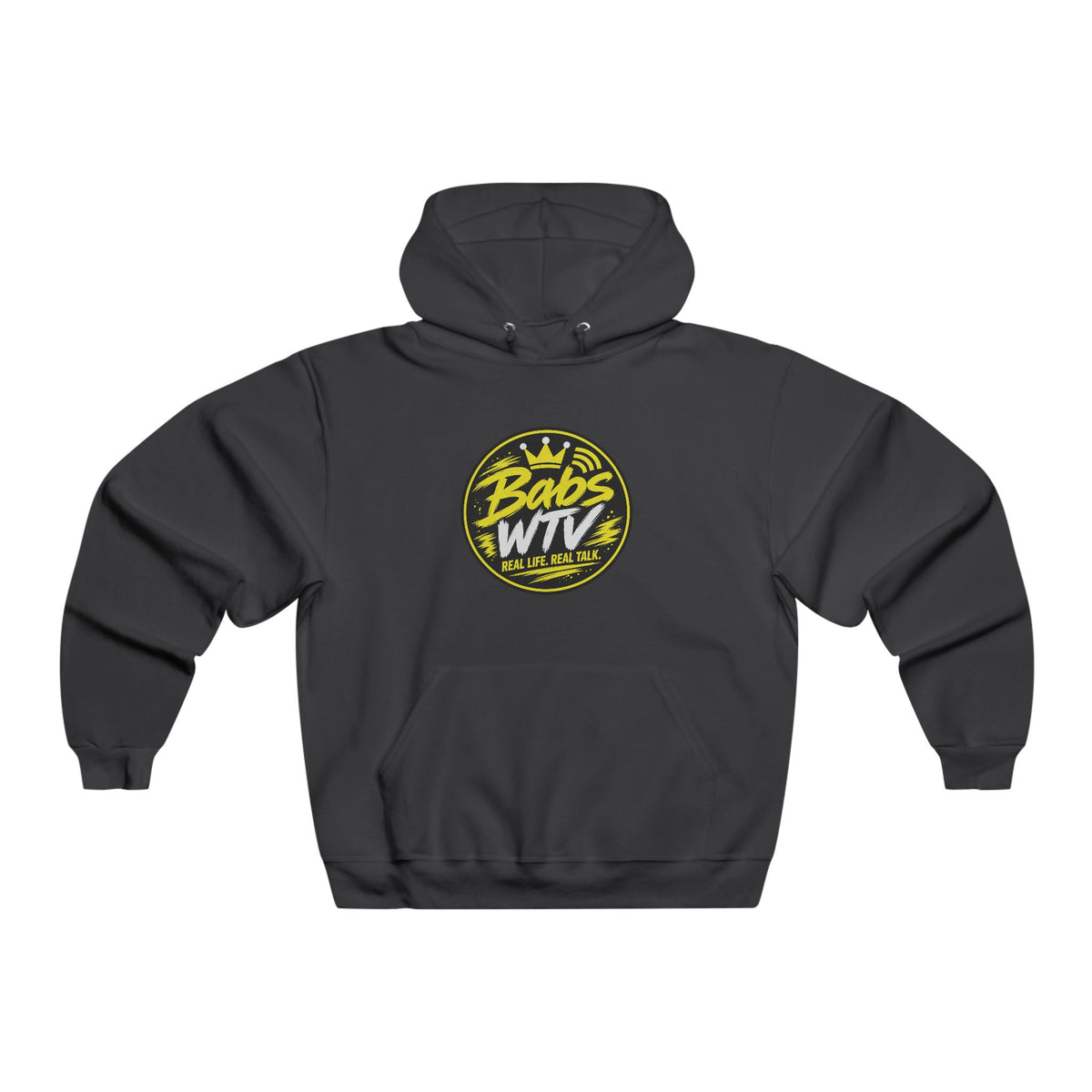 Babs WTV Logo Hoodie — Retro Yellow Radio Crewneck