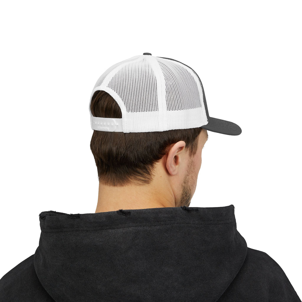 Trucker Cap — Retro Yellow Circle Badge Logo Snapback