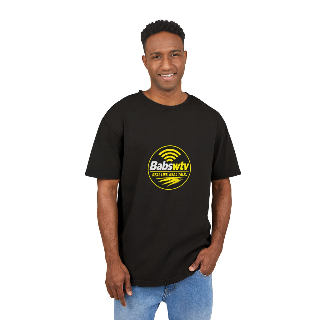 BabsWTV Logo Acid-Wash Oversized Tee