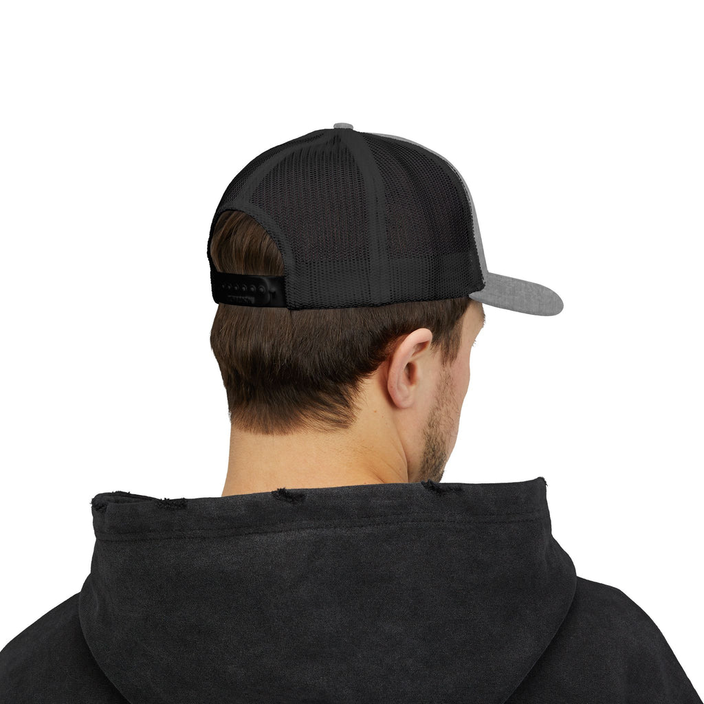 Trucker Cap — Retro Yellow Circle Badge Logo Snapback