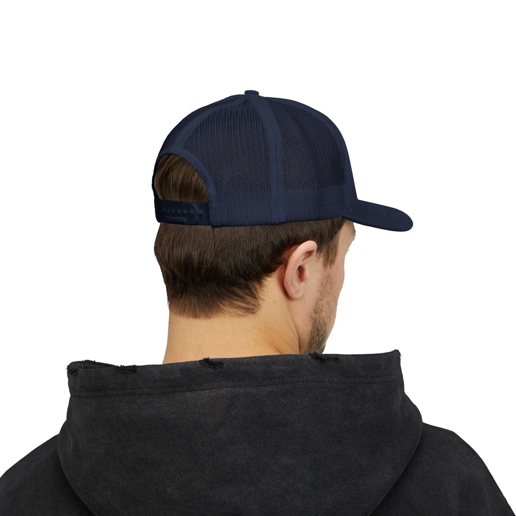Trucker Cap — Retro Yellow Circle Badge Logo Snapback