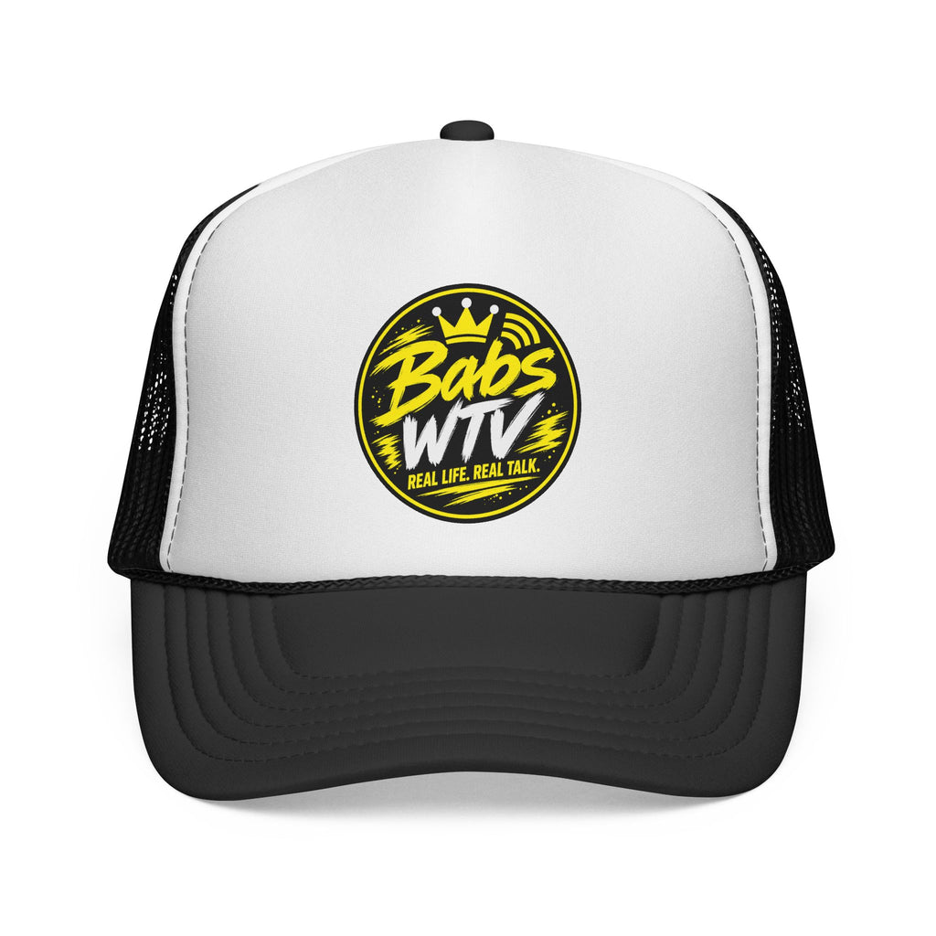 Babs WTV Trucker Cap – Retro Yellow Logo Mesh Baseball Hat