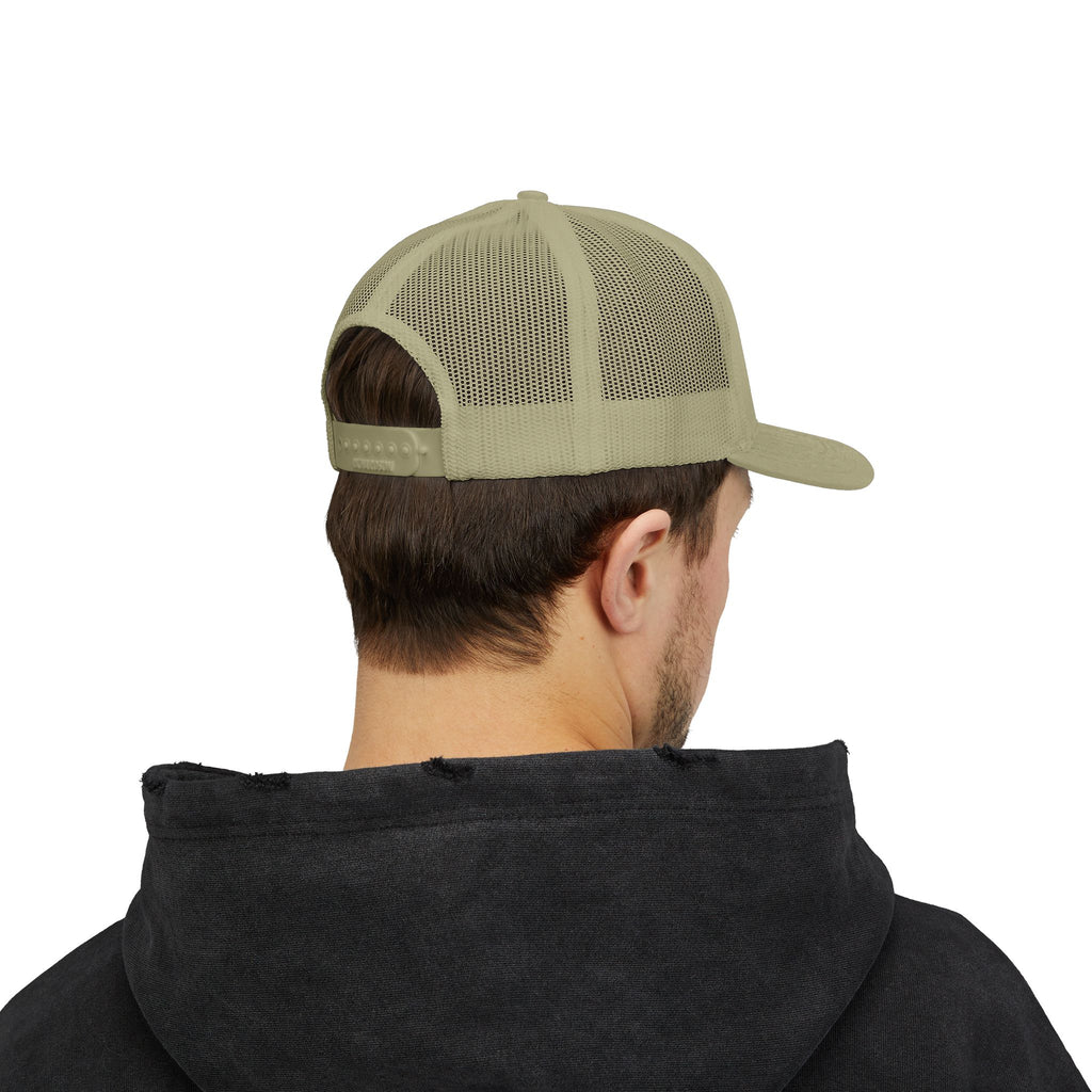 Trucker Cap — Retro Yellow Circle Badge Logo Snapback