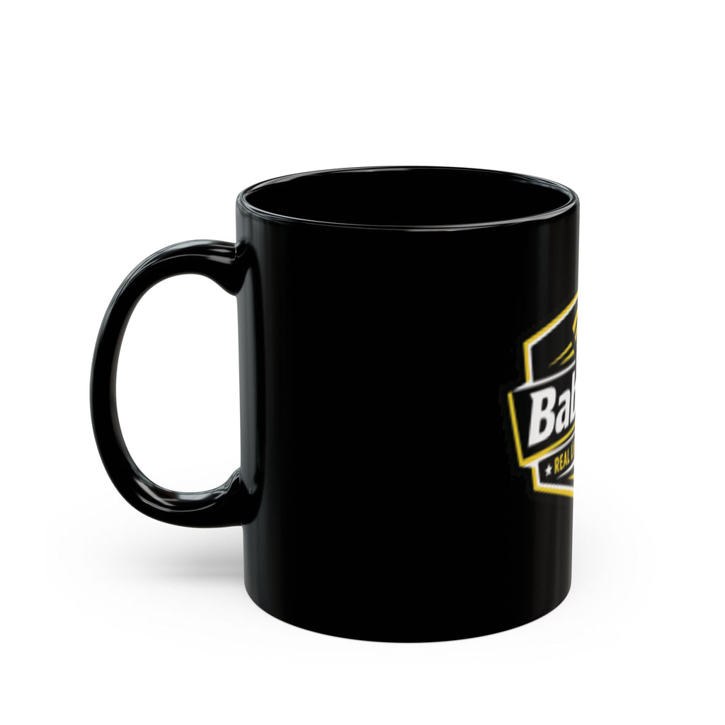 Babswtv Logo Black Coffee Mug – 'Real Life. Real Talk.' 11oz & 15oz
