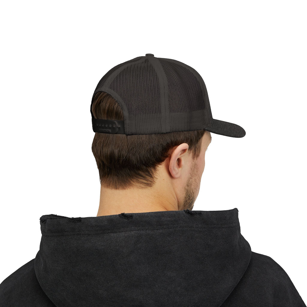 Trucker Cap — Retro Yellow Circle Badge Logo Snapback
