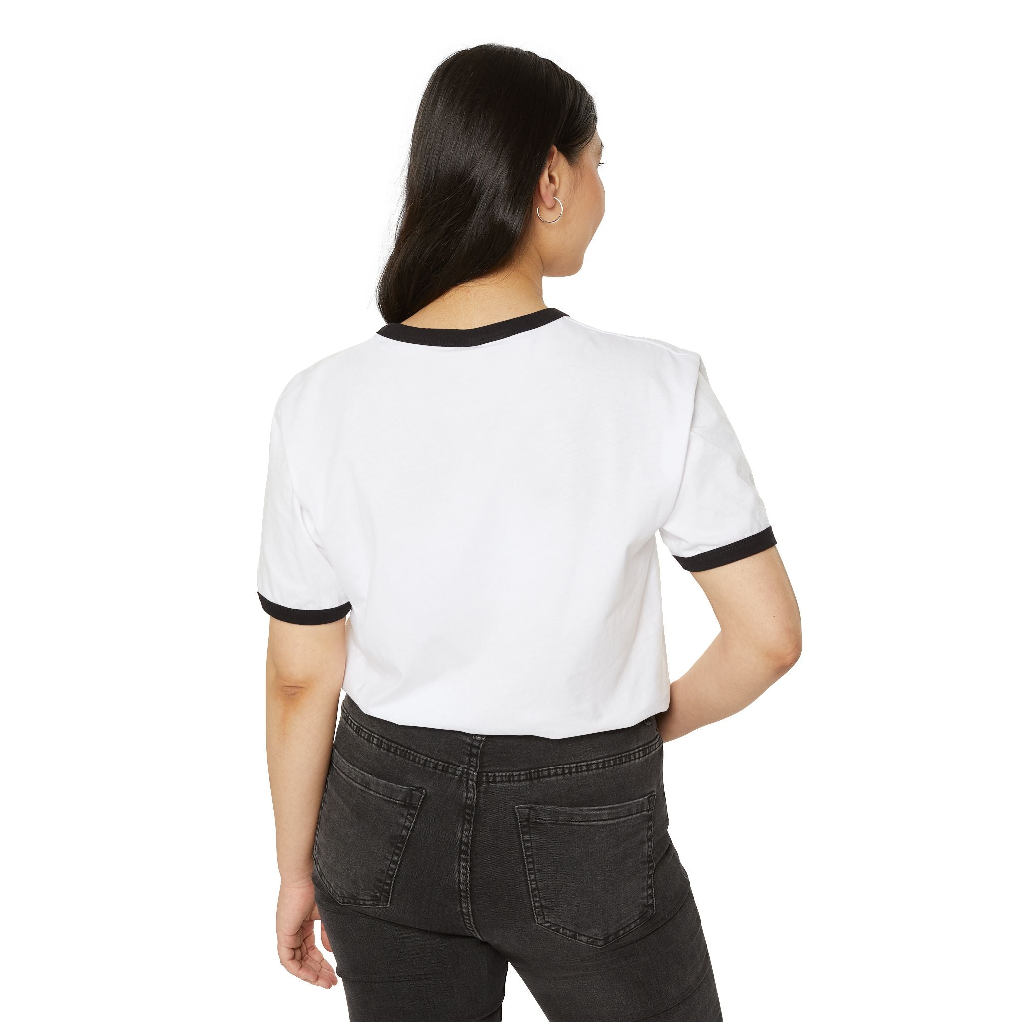 BASMWTV Logo Ringer Tee — "Real Life. Real Talk." Graphic T-Shirt