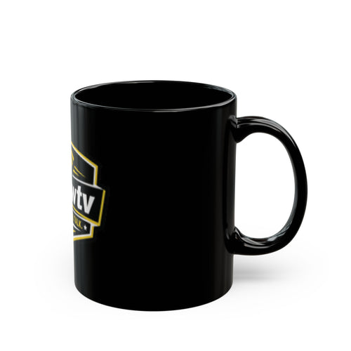 Babswtv Logo Black Coffee Mug – 'Real Life. Real Talk.' 11oz & 15oz