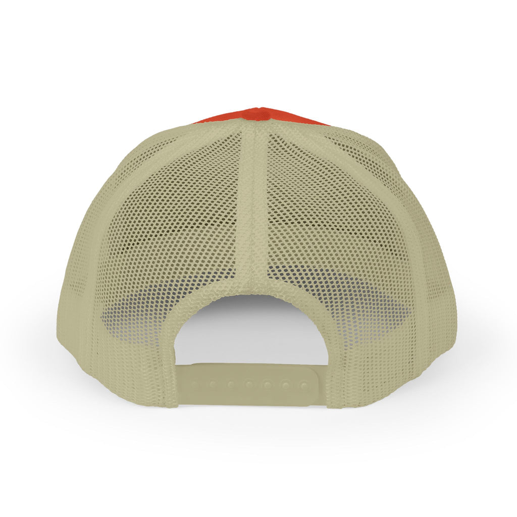Trucker Cap — Retro Yellow Circle Badge Logo Snapback